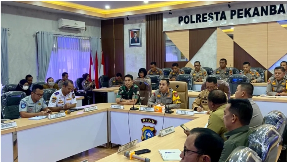 Kapolresta Pekanbaru Pimpin Rapat Koordinasi Lintas Sektoral Ops Ketupat Lancang Kuning 2024