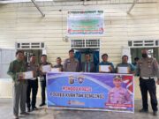 Gelar Program Minggu Kasih , Sat Lantas Polres Kuansing Kunjungi Jemaat Gereja GSPDI Kebun Nenas