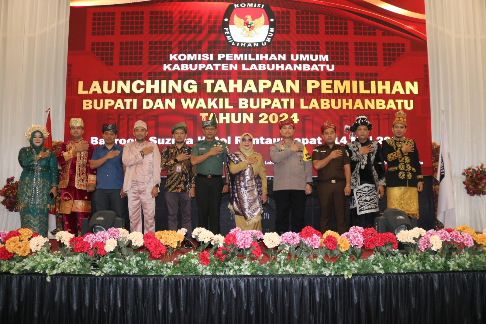 Kapolres Labuhanbatu Hadiri Launching Tahapan Pilkada Bupati/Wakil Bupati tahun 2024