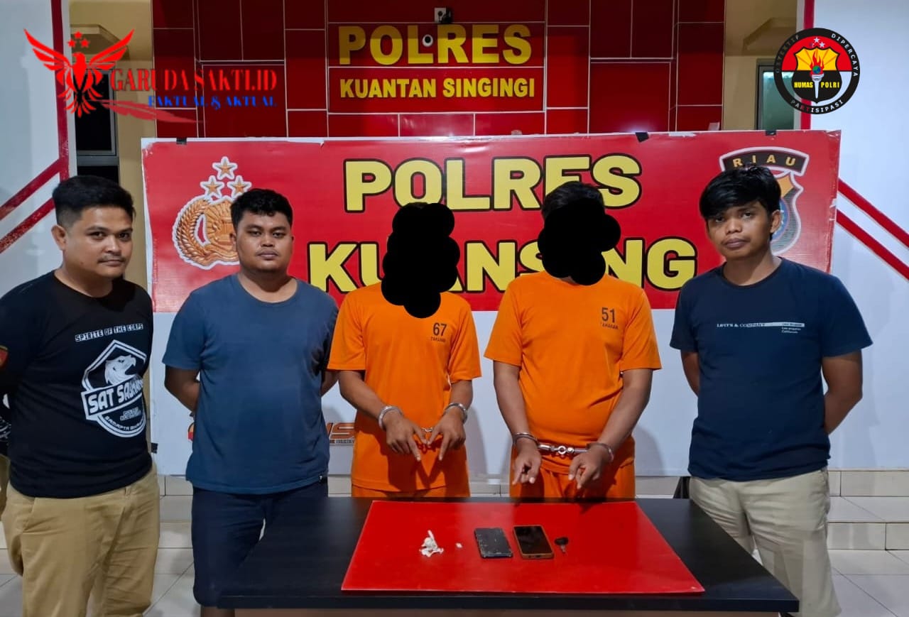 Tim Mata Elang Sat ResNarkoba Polres Kuansing Ungkap Tindak Pidana Narkotika Jenis Sabu