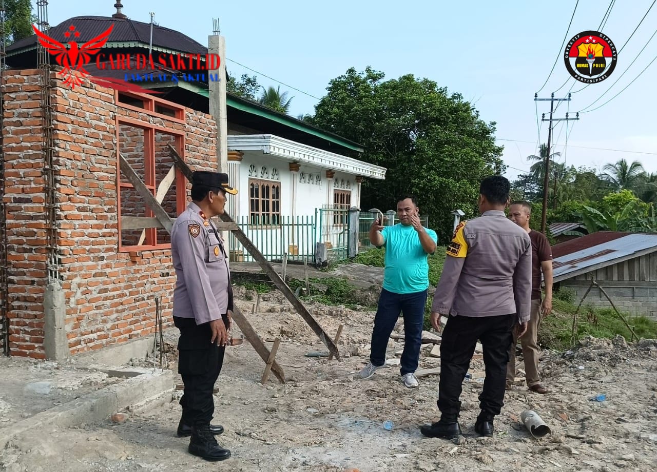 Kapolres Kuansing Tinjau Proses Pembangunan Aspol Rumdin Polsek Kuantan Hilir