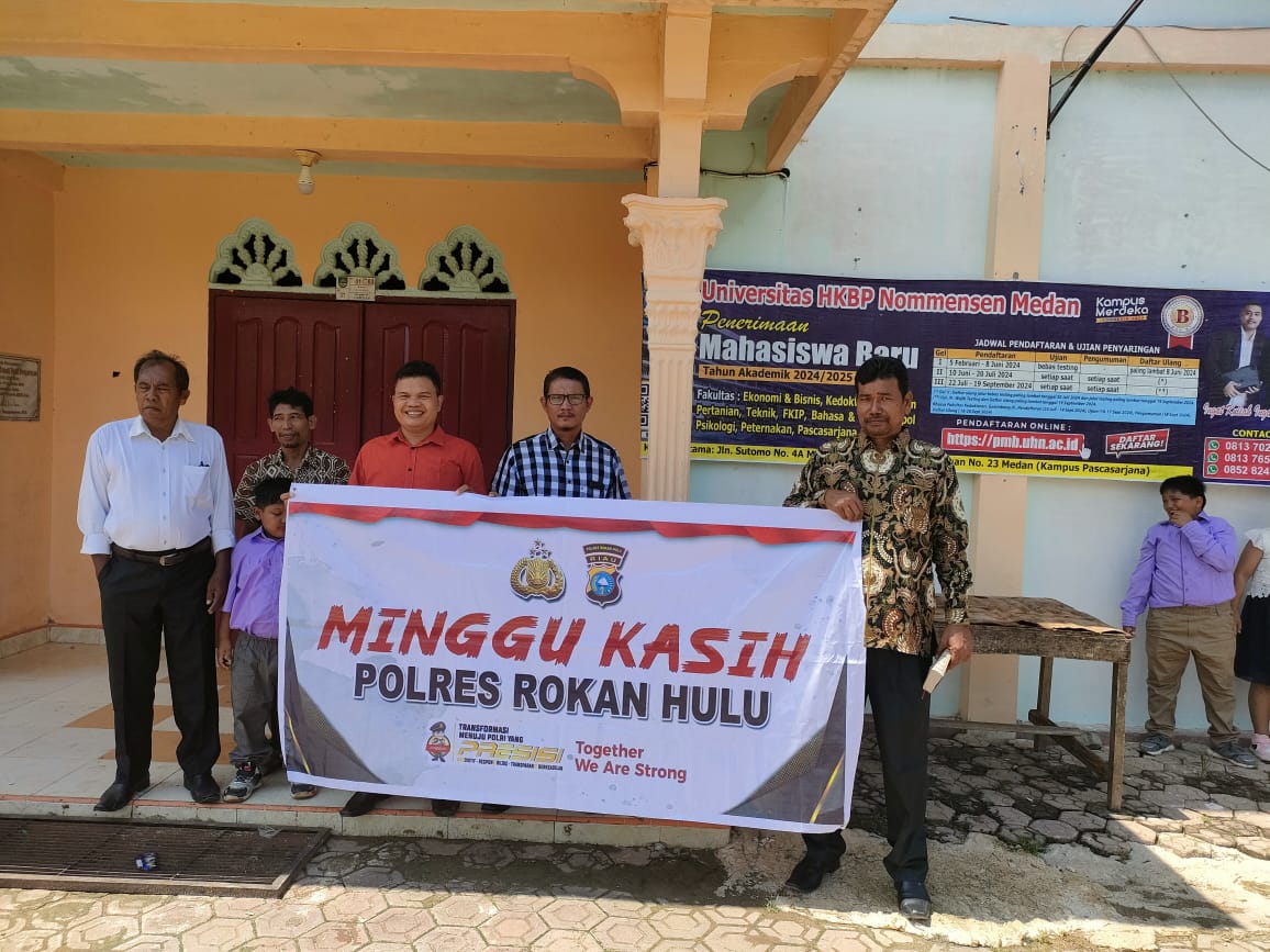 Kabag SDM Bersama Personil Polres Rohul Giat Program Minggu Kasih