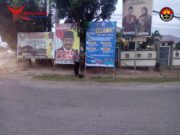 Sat Lantas Polres Kuansing Gelar Pemasangan Baliho Himbauan Bung Selamat 2024