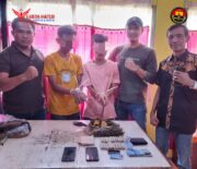Dua Pelaku Narkoba Ganja Kering Ditangkap di Rumah Kontrakkan di Kelurahan Lipat Kain