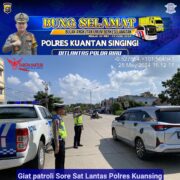 Sat Lantas Polres Kuansing Lakukan Patroli Sore untuk Antisipasi Daerah Rawan Laka Lantas, Balap Liar, dan C3
