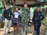 Satgas Yonif 122/TS Amankan Munisi Tajam Kaliber 5,56 mm Dari WNA Asal Papua Nugini