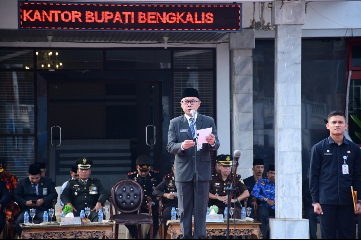 Bupati Bengkalis Pimpin Upacara Memperingati Hari Lahir Pancasila 2024