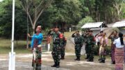 Satgas Yonkav 6/Naga Karimata Laksanakan Upacara Peringatan Hari Lahir Pancasila di Perbatasan