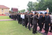 Kapolres Labuhanbatu Pimpin Apel Pelepasan Personel BKO Brimob di Polres Labuhanbatu