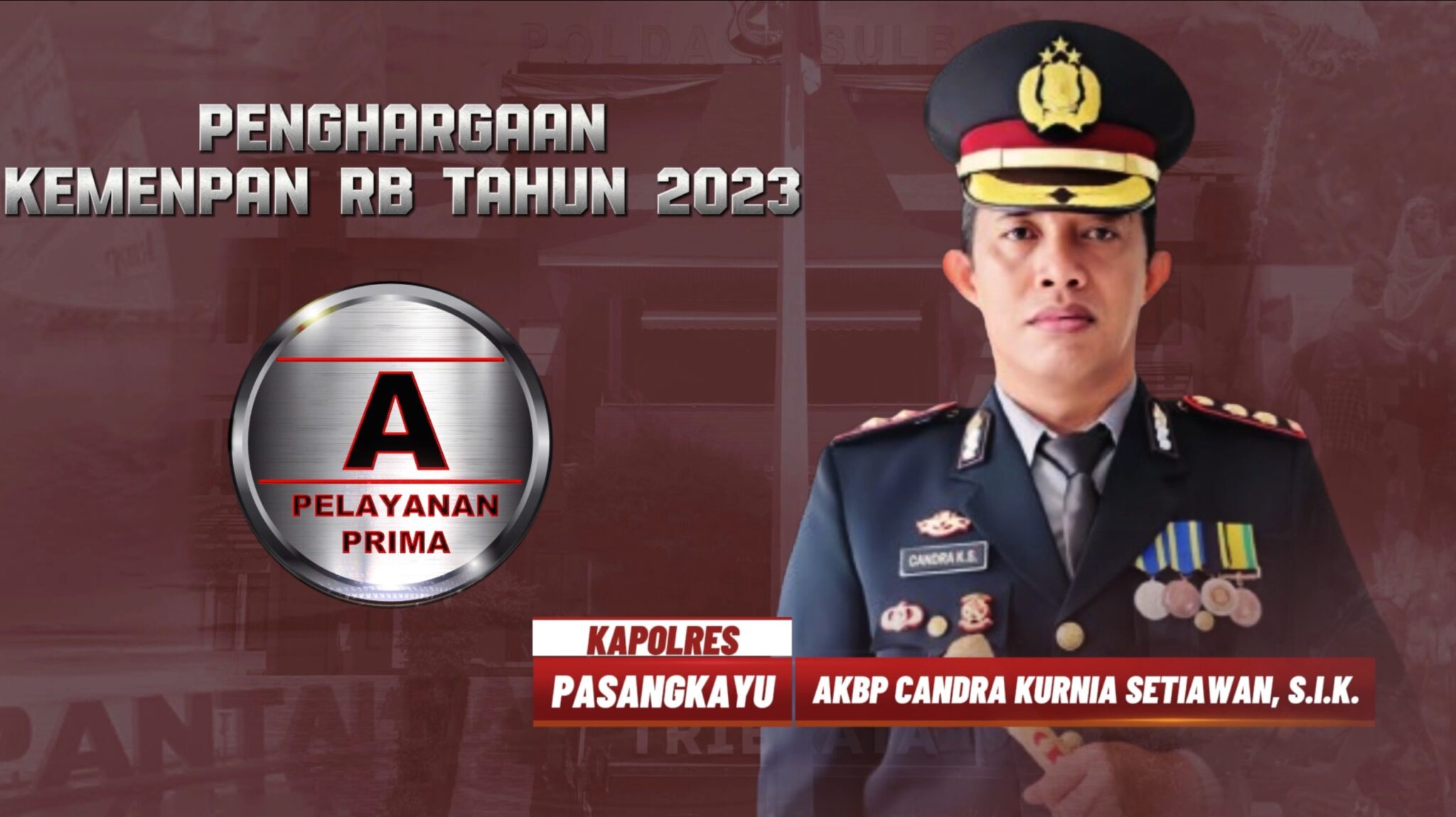 Luar Biasa !! Polres Pasangkayu Raih Penghargaan Kategori Pelayanan Prima Kategori A dari Mabes Polri