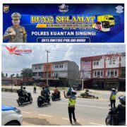 Sat Lantas Polres Kuansing Gelar Pengaturan dan Patroli Shalat Jumat di Masjid Agung