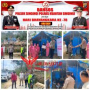 Kapolsek Singingi dan Bhayangkari Polsek Singingi Gelar Bansos Dalam Rangka Memperingati HUT Bhayangkara ke-78