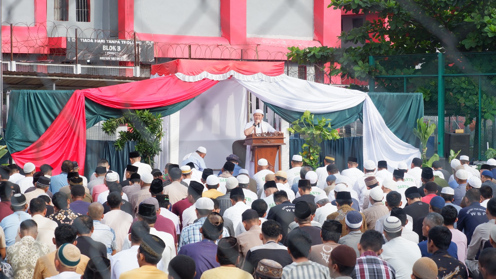 Intip Suasana Idul Adha Di Rutan Pekanbaru