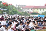 Polsek Kuantan Tengah Gelar Pengamanan Pelaksanaan Sholat Hari Raya Idul Adha 1445 H di Lapangan Limuno Taluk Kuantan
