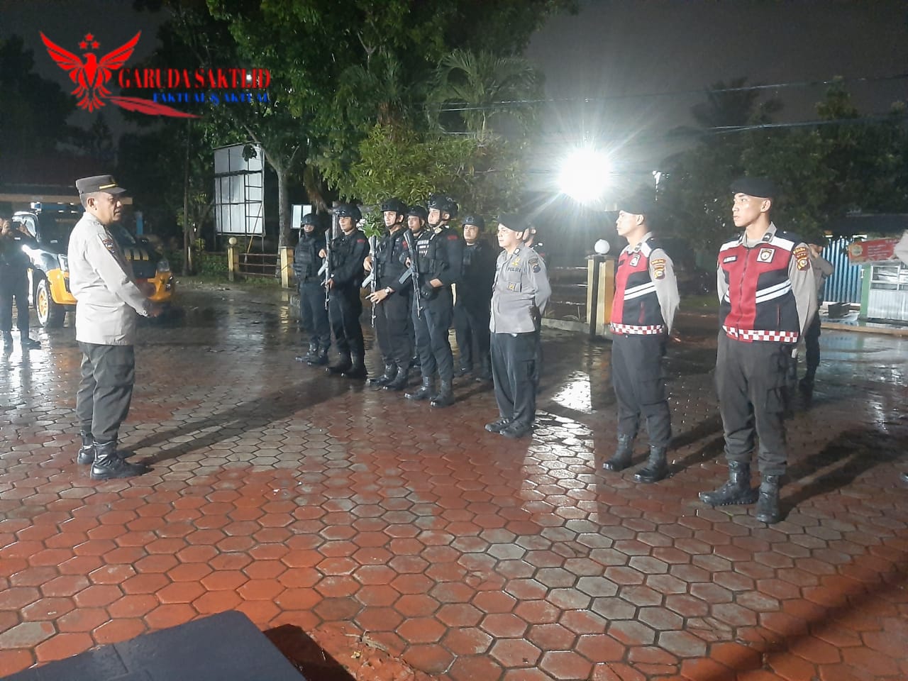 Personil Gabungan Gelar Patroli Antisipasi C3 dan Bali Diwilayah Hukum Polsek Bukit Raya