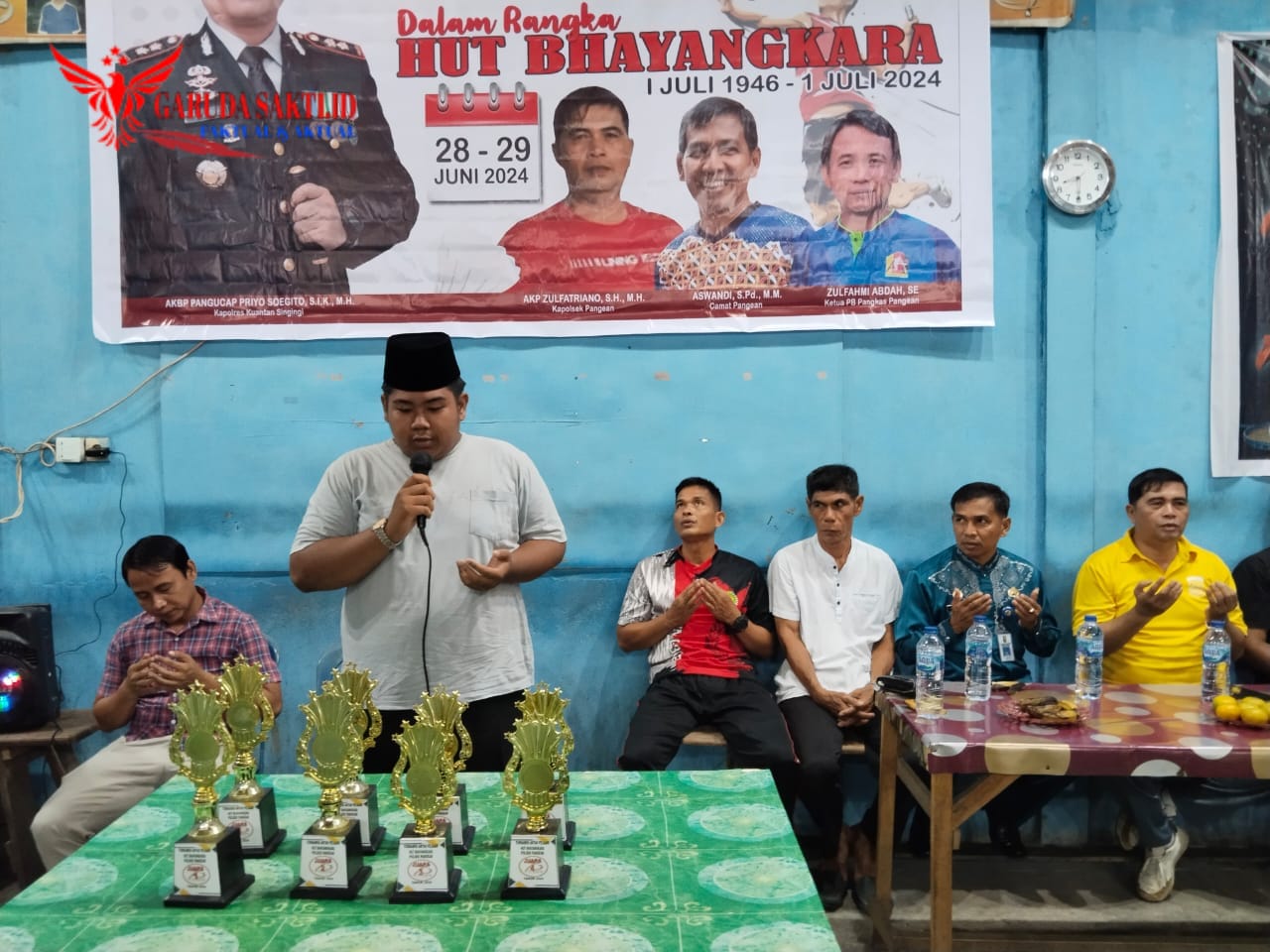 Polsek Pangean Gelar Tournament Badminton Antar Pelajar Dalam Rangka HUT Bhayangkara ke-78 Tahun 2024