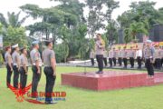 Kapolres Kuansing Pimpin Upacara Laporan Kenaikan Pangkat Personil Polres Kuansing Periode 1 Juli 2024