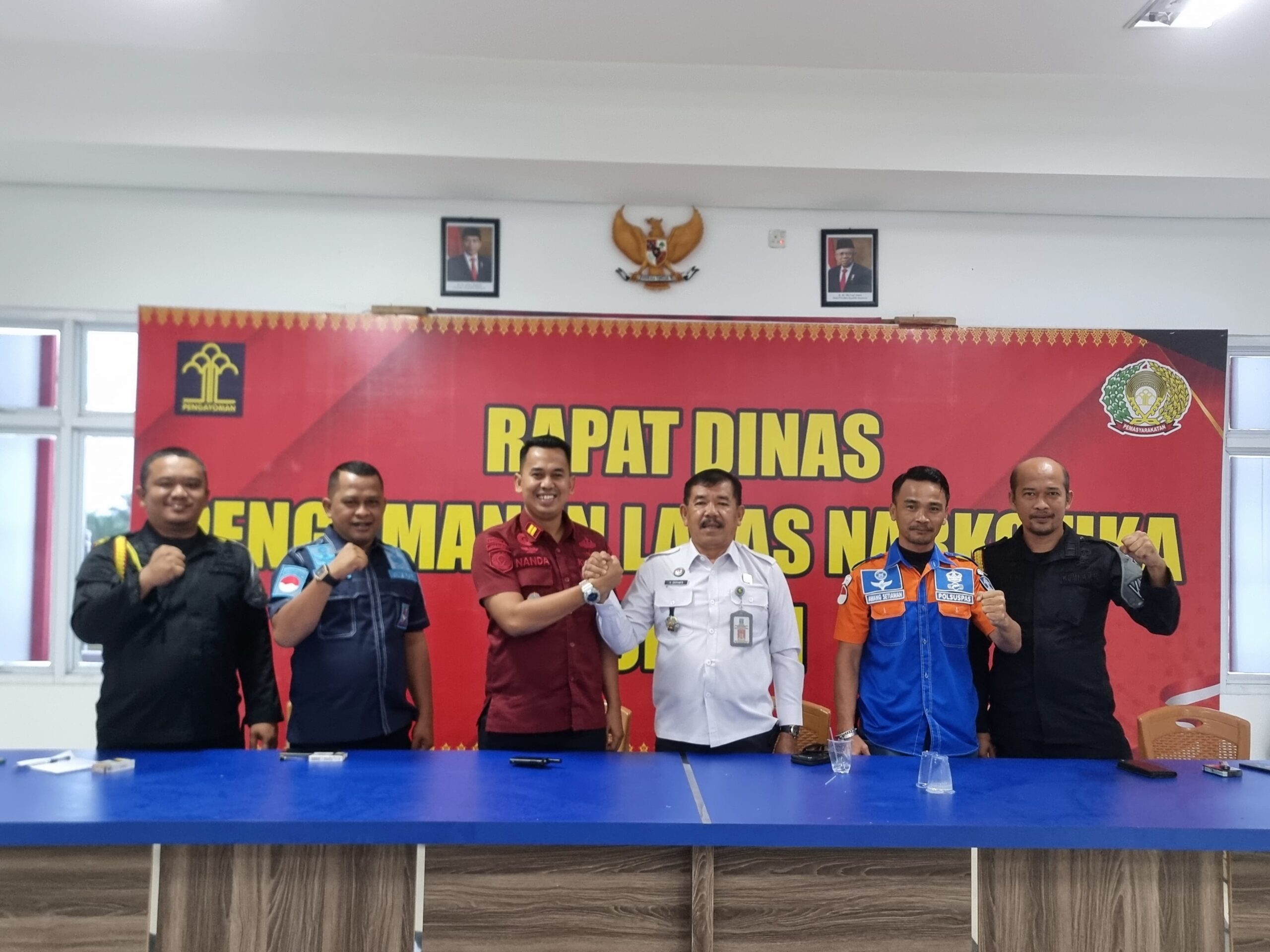 Bentuk Jajaran Pengamanan Solid Dan Berintegritas, Lapas Narkotika Rumbai Gelar Rapat Pengamanan