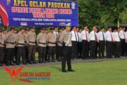 Polres Kuansing Laksanakan Apel Gelar Pasukan Ops Patuh Lancang Kuning 2024