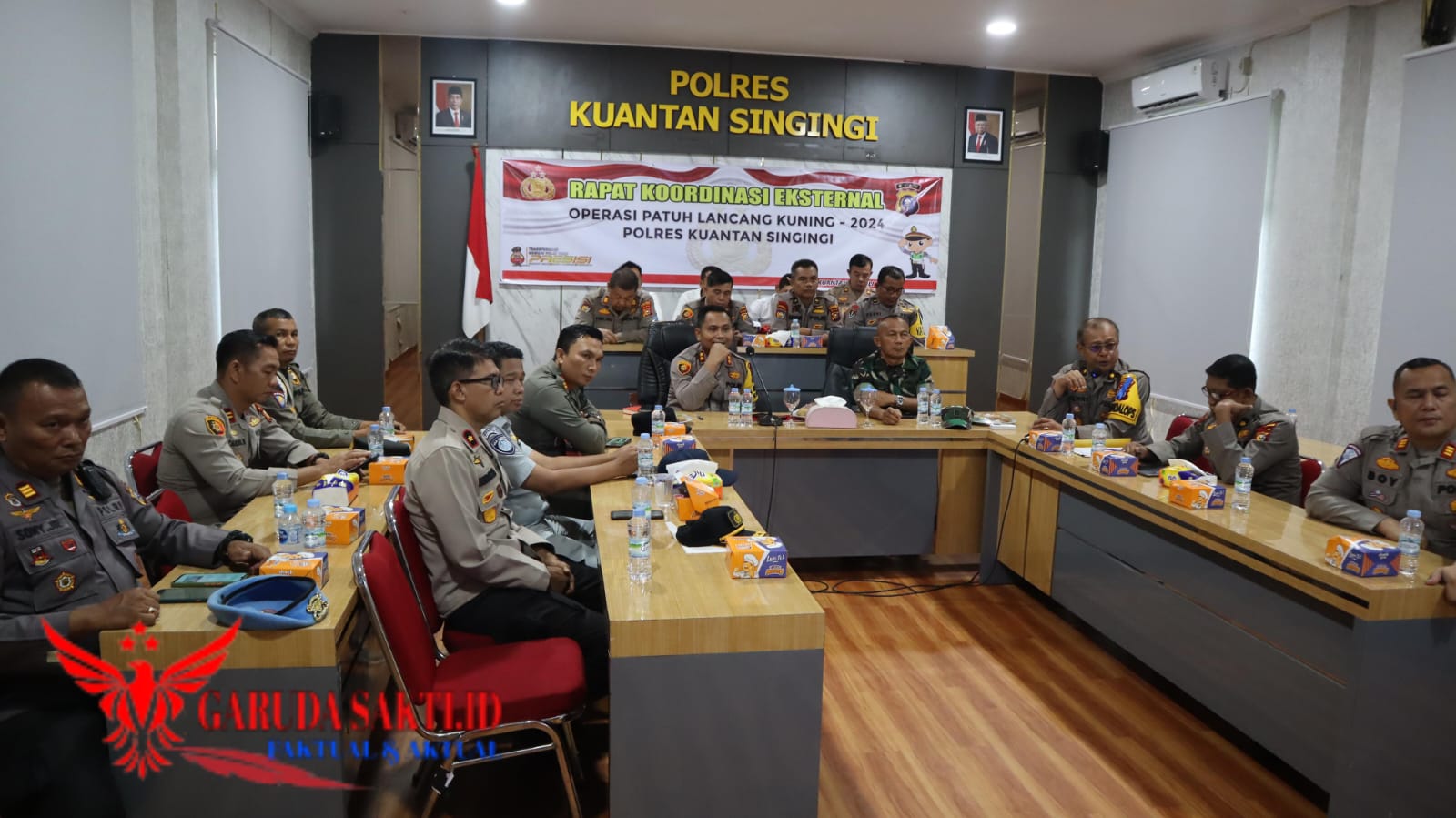 Polres Kuansing Gelar Rapat Koordinasi Eksternal Operasi Patuh Lancang Kuning 2024 