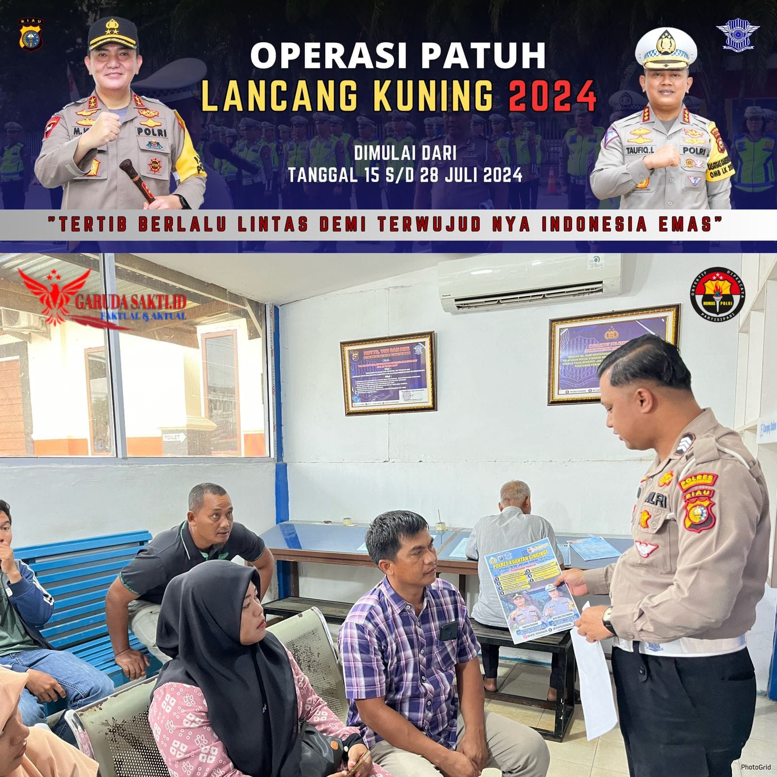 Satlantas Polres Kuansing Gelar Sosialisasi Patuh Lancang Kuning 2024