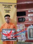 Polsek Kampar Tangkap Pelaku Narkoba di Desa Pulau Payung