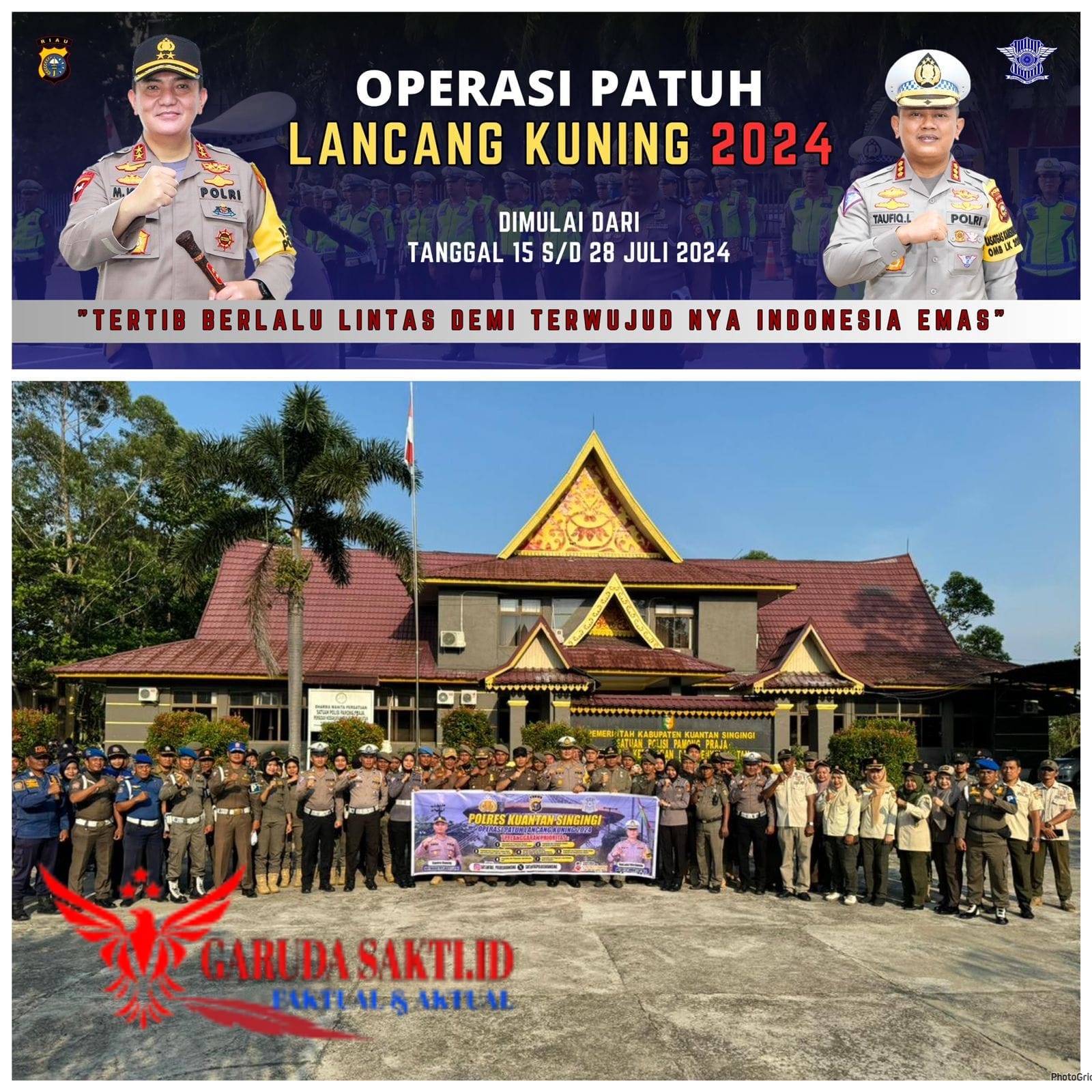 Polres Kuansing Gelar Sosialisasi Ops Patuh Lancang Kuning 2024 kepada Anggota Satpol PP dan Damkar Kabupaten Kuantan Singingi