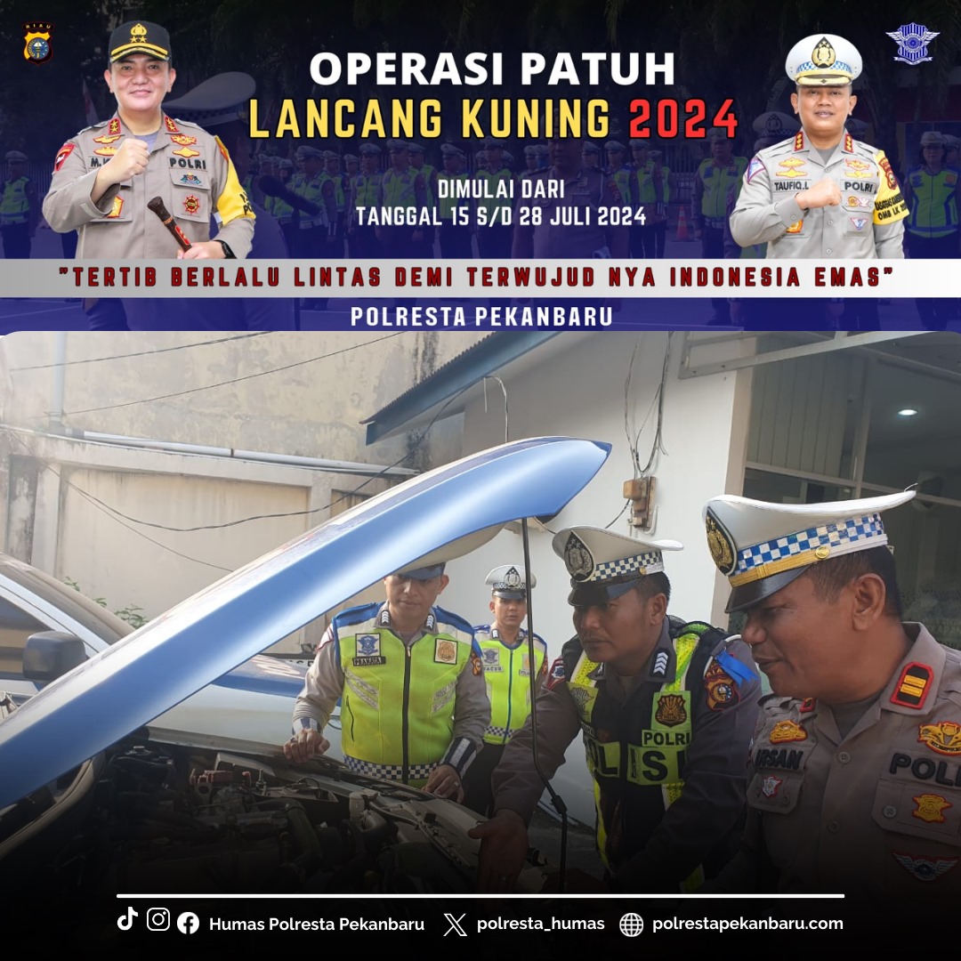 Ops Patuh Lancang Kuning 2024: Disiplin dan Kesadaran berlalu lintas