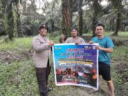 Personil Bhabinkamtibmas Polsek Tualang Insten Melaksanakan Himbauan Karhutla