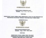 Dua Desa Kab. Bengkalis Terima Penghargaan PKAD dan Penurunan Stunting Dari Gubernur Riau