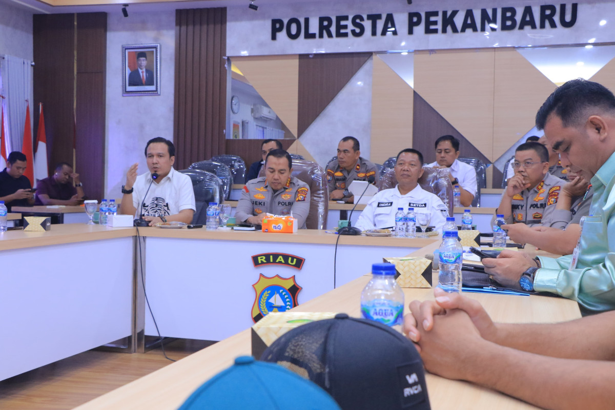 Sekdako Pekanbaru dan Kapolresta Rakor Penyalahgunaan Narkoba di THM