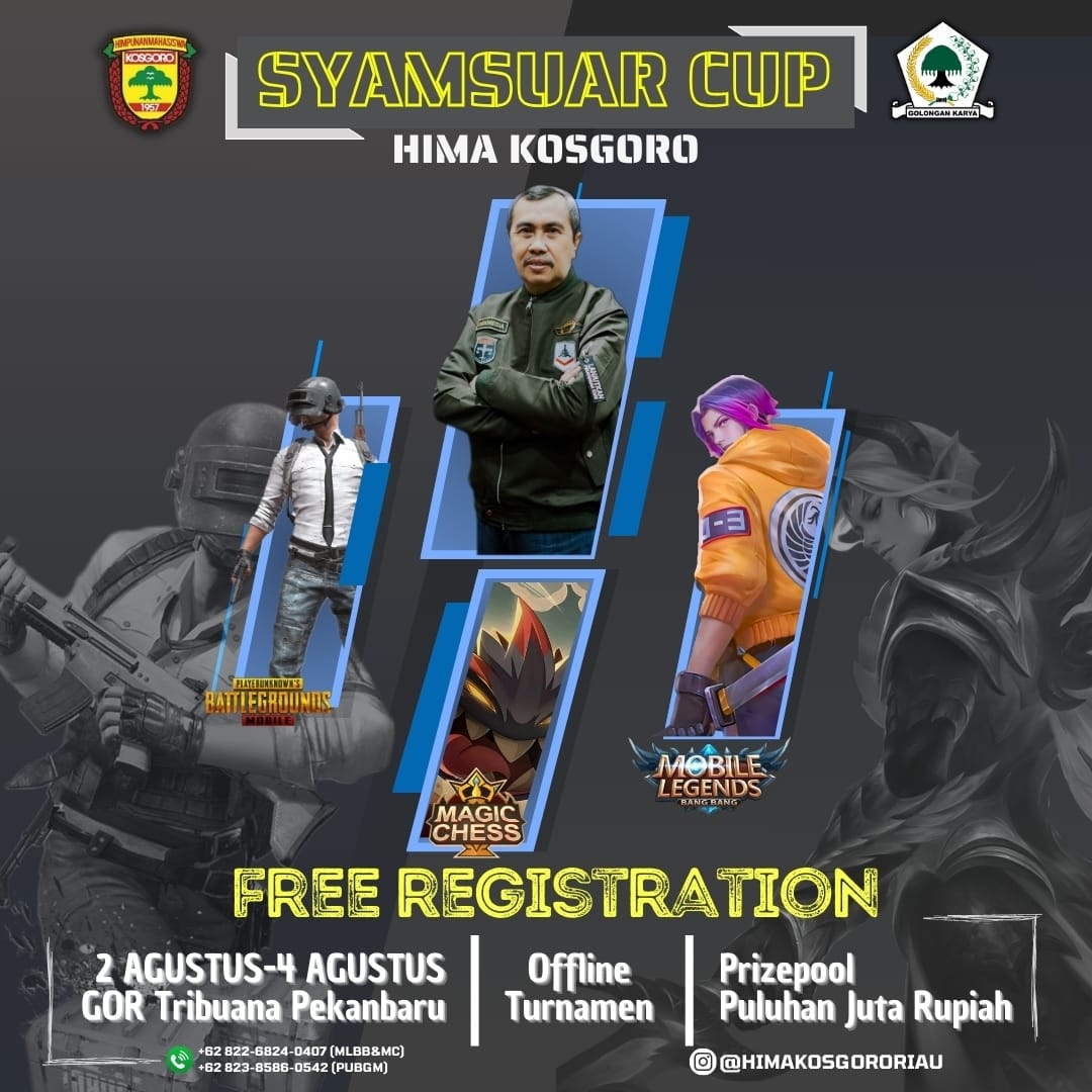 Pembukaan Syamsuar Cup Turnamen Esport Resmi Dibuka, Dihadiri Langsung oleh Bapak Drs. H. Syamsuar, M.Si