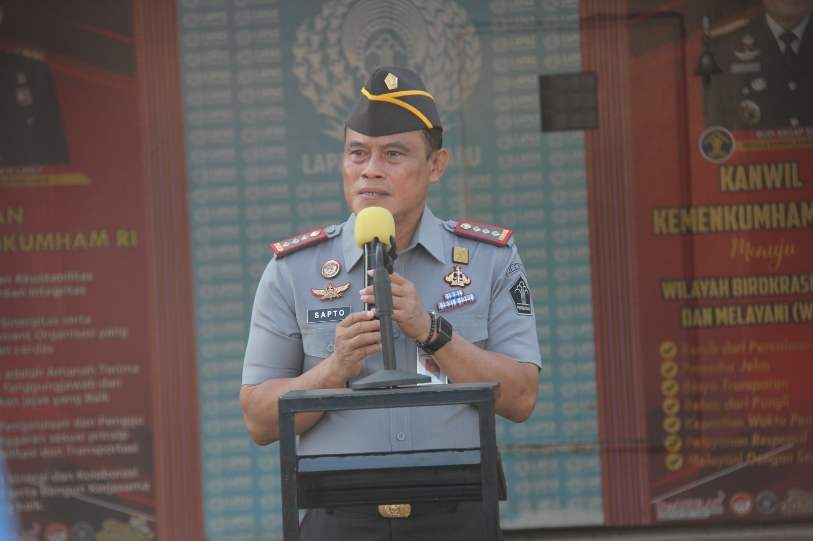 Apel Pagi, Kalapas Pekanbaru Berikan Pengarahan dan Penguatan Kepada Petugas 