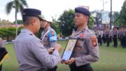 Polres Kampar Gelar Upacara PTDH Terhadap Satu Personel Yang Terbukti Langgar Kode Etik