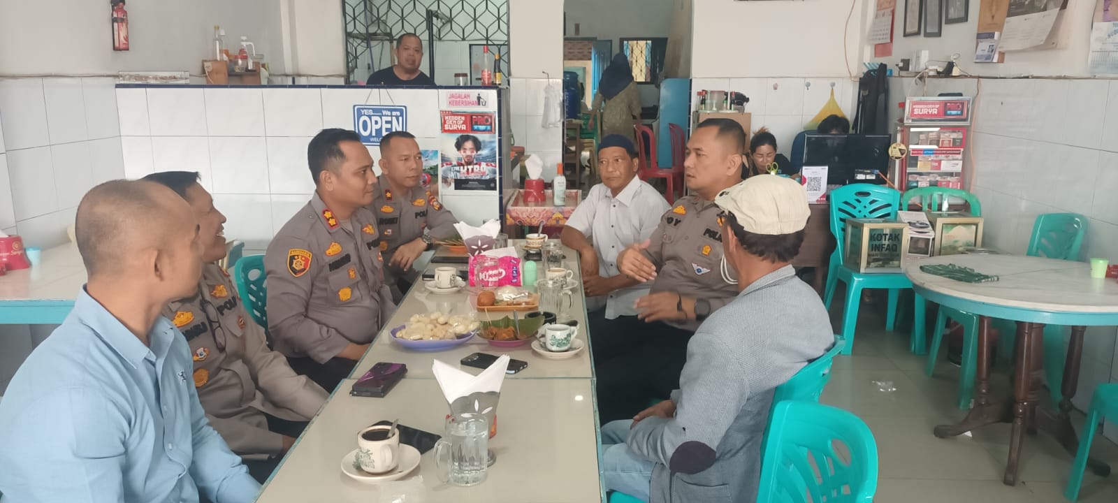 Kapolres Kuansing Coffee Morning Bersama Tokoh Masyarakat Dalam Rangka Cooling System Jelang Pilkada 2024