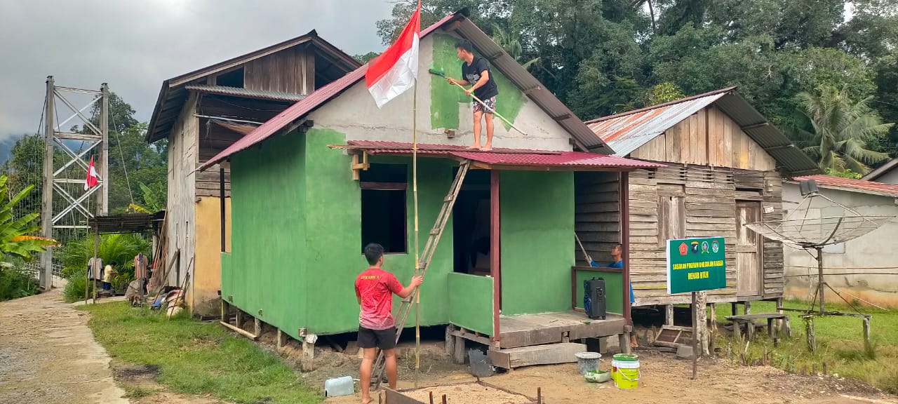 Pengerjaan RTLH Program TMMD Kodim 1210/Landak Tengah Capai 98 Persen