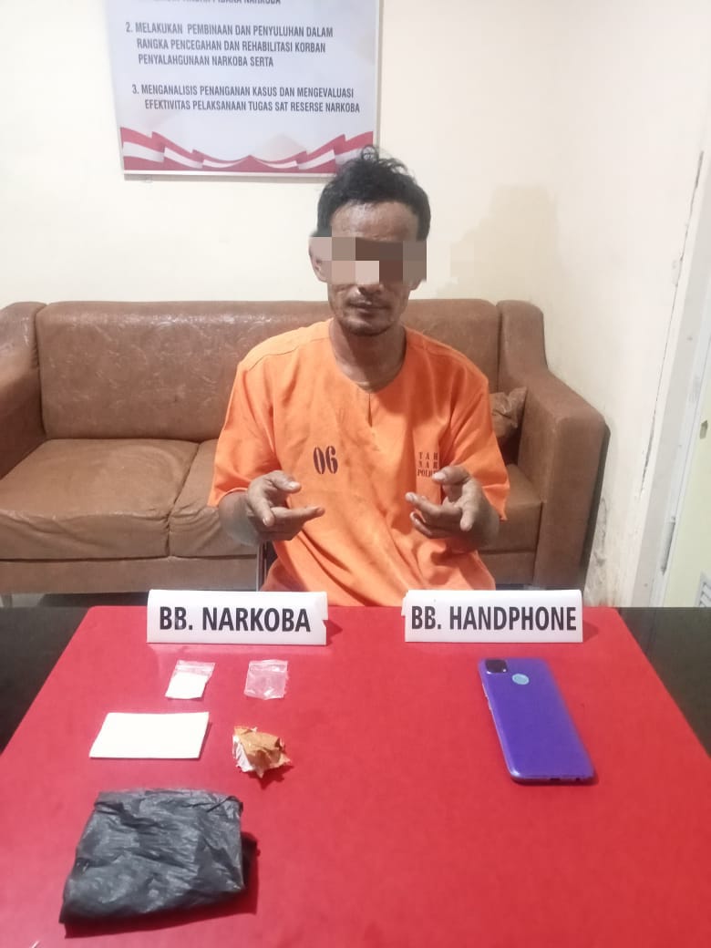 Simpan Narkoba, Pelaku Diringkus Satnarkoba Polres Kampar di Pondok-pondok