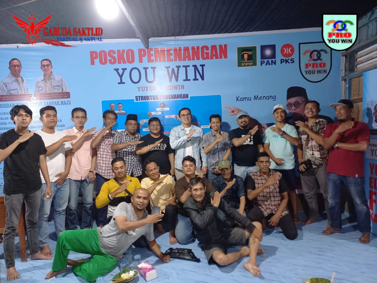 Edwin Pratama Putra Kunjungi Posko Pemenangan YouWin