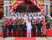 Kapolres Kuansing Hadiri Upacara Detik-Detik Proklamasi Dalam Peringatan HUT Ke-79 Kemerdekaan Republik Indonesia di Lapangan Limuno