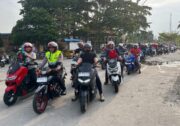 Semarak HUT RI, Satlantas Polres Kampar Touring Dalam Rangka Kampanye Keselamatan
