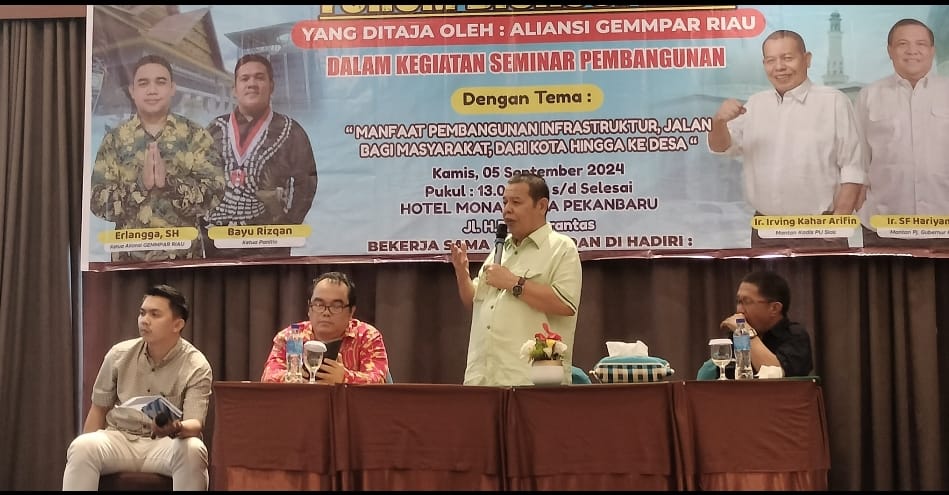 Seminar Infrastruktur Riau dan Tekad Irving Kahar Majukan Siak di Pilkada 2024