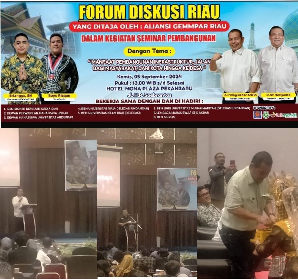 Aliansi GEMMPAR Riau Gelar Seminar Yang Dihadiri Serta Pemateri Oleh Ir SF Hariyanto dan Ir Irving Kahar Arifin