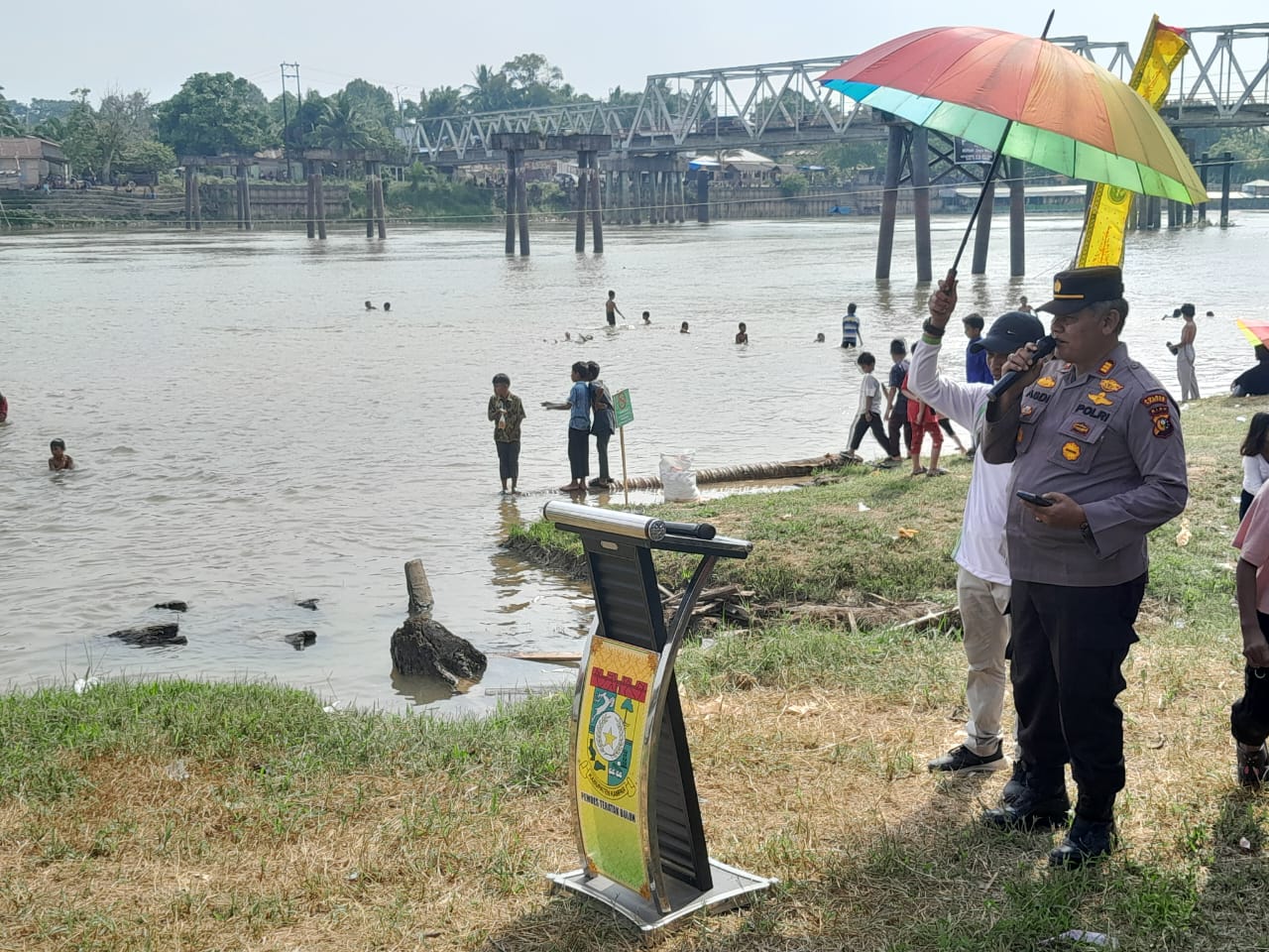 Kapolsek Siak Hulu Hadiri Pembukaan Festival Pacu Jalur (Dragon Boat) Ditaja Oleh Open Mutiara Group