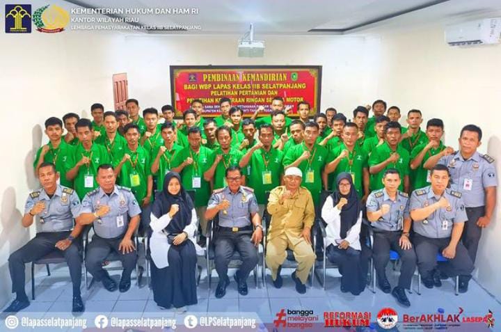 Pembukaan Pelatihan Keterampilan Kemandirian Pelatihan Pertanian Dan Pelatihan Kendaraan Ringan Sepeda Motor Bagi WBP Lapas Selatpanjang 