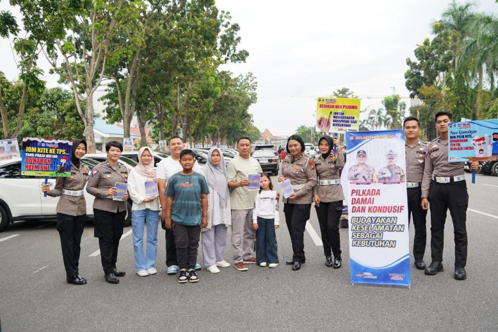 Ditlantas Polda Riau Lakukan Kampanye Lalu Lintas Cegah Gangguan Kamtibmas