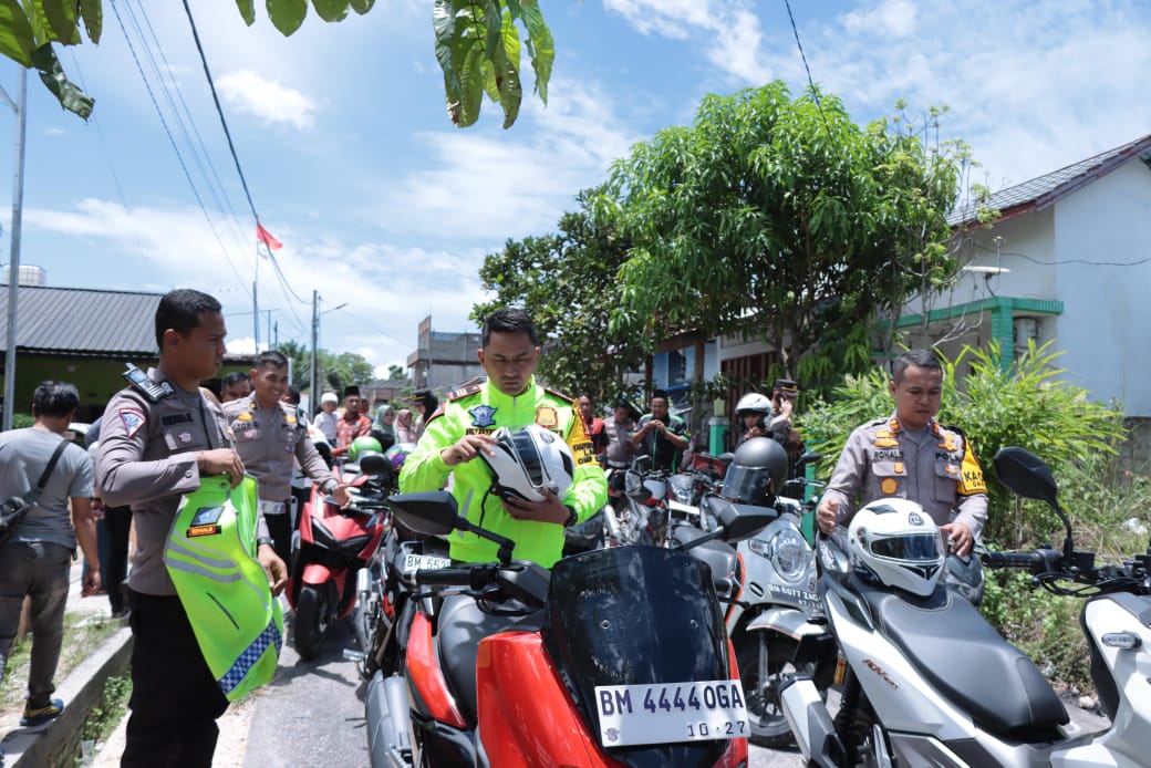 Gelar Cooling System, Satlantas Polres Kampar Sampaikan Pesan Kamtibmas Pada Paguyuban Motor