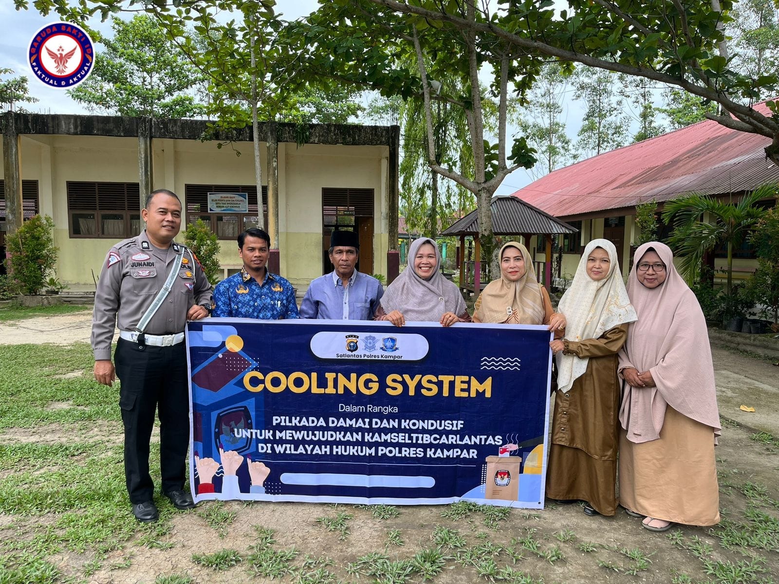 Satlantas Polres Kampar Gelar Cooling System di SMP N 3 Bangkinang 