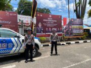 Satgas Kamseltibcarlantas Polres Kuansing Patroli dan Pengaturan di Seputaran Kantor KPU dan Bawaslu Kabupaten Kuansing
