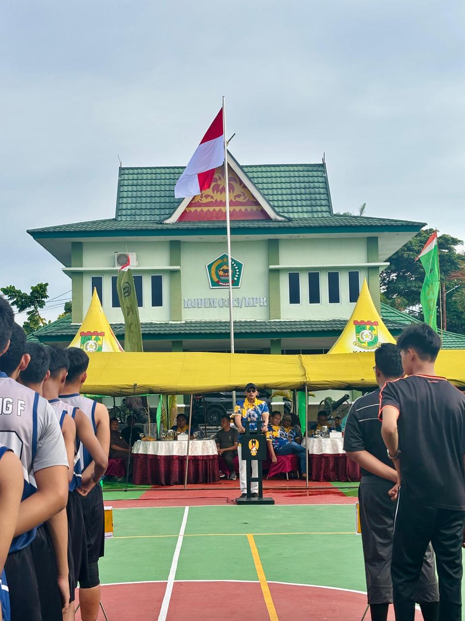 Pembukaan Turnamen Bola Basket Dalam Rangka Memperingati HUT TNI Ke -79 Tahun 2024