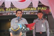 Peringati Hari Kesaktian Pancasila, Lapas Pekanbaru Ikuti Upacara Pada Kanwil Kemenkumham Riau